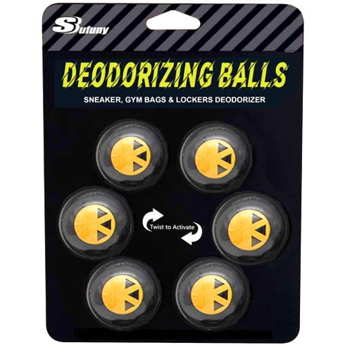 Sufuny Shoe Deodorizer Odor Eliminator Ball -Sneaker Deodorizers balls Car Air Fresheners Odor Eaters for Shoes, Gym Bags, Closet and Locker 6 Pack (Cool Black Linen)