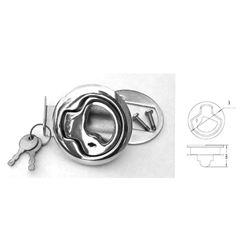Marine Part Depot Marine Grade Stainless Steel Locking Flush Pull Hatch Latch