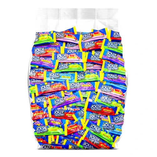 Yummy Chew Jolly Rancher Stix Hard Candy - 50 Individually Wrapped Jolly Rancher Sticks Bulk Candy - Assorted Flavored Jolly Ranchers Hard Candy - Jolly Rancher Candy Sticks - Hard Candy Bulk Pack - 50 Pieces