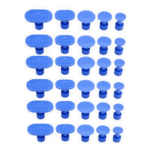 Zerone Glue Tabs Glue Tabs Paintless Dent Repair Tools, 30Pcs Glue Pulling Tabs Car Body Dent Remover Tool Glue Puller Sets Auto Body Paintless Dent Removal Tabs Kits