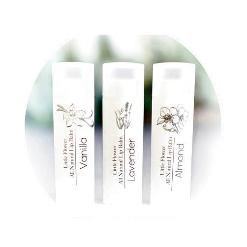 THE LITTLE FLOWER SOAP CO. EST. 2010 Set of 3 Handmade Natural Lip Balm - stocking Stuffers for women