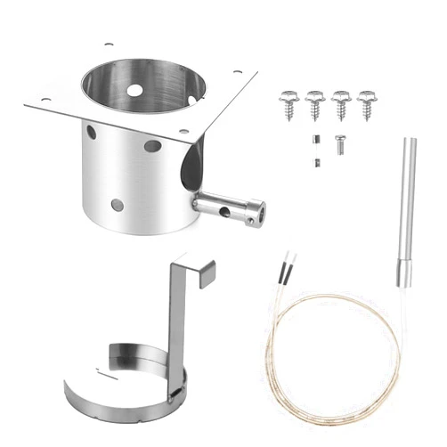 BBQ-Yummy Stainless Steel Fire Burn Pot and Hot Rod Ignitor Kit for Traeger and Pit Boss,Camp Chef Pellet Grills, Heavy Duty Fire Pot Burner Pot Pellet Grill Replacement Parts with Ash Remover, Screws and Fuse