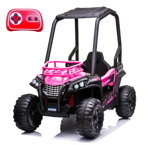 Kidsera 24V Ride on Car for Kids, 4WD Battery Powered Kids Off-Road UTV w/Remote Control, 24v Power Wheels, Soft Start, All Terrain Tires, Music, Bluetooth, 24V Ride on Toys for Big Kids (Pink)