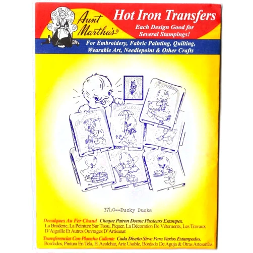 Aunt Martha's Ducky Ducks Aunt Martha's Hot Iron Embroidery Transfer