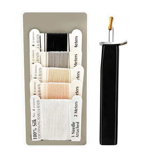 hobbyworker The Jewelry Bead Knotting Tool,Create The Secure Knots and 100% Silk Thread for Jewelry Making and Beading