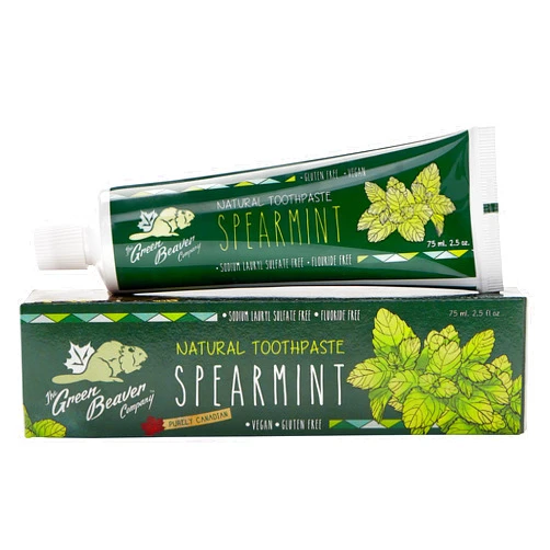 The Green Beaver Company Green Beaver Spearmint Toothpaste, 2.5 Ounce