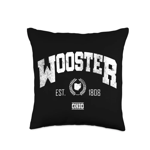 Apparel Wooster Souvenirs - Ohio TB07 Wooster OH | Ohio | Vintage Throwback Throw Pillow