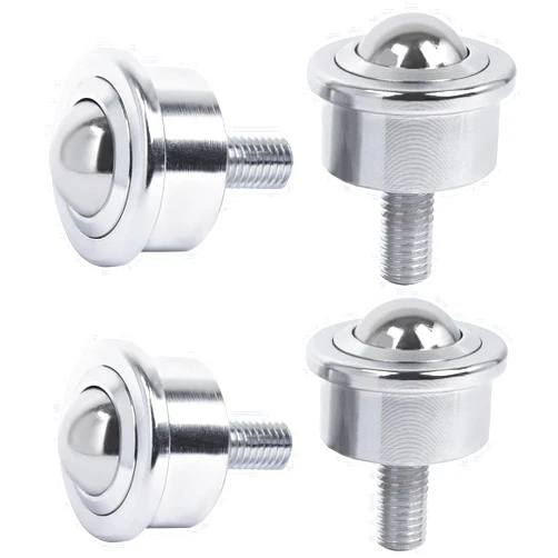 ILife.ISPT Ball Transfer Casters Roller Bearing - 360º Rotation Universal Ball Caster Unit Transmission,M16,Heavy Duty Stud Mounted,Thread Stem,Bearing Steel & Carbon Steel,2200 Lbs Total Load Capacity,4 pieces
