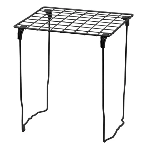 LockerMate Stac-A-Shelf Locker Organizer Shelf, Stackable, Extra Tall, Fits Standard Size School Lockers, Black