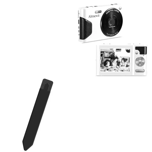 BoxWave Stylus Pouch Compatible with Altruewit DC800 (2.7 in) - Stylus PortaPouch, Stylus Holder Carrier Portable Self-Adhesive - Jet Black