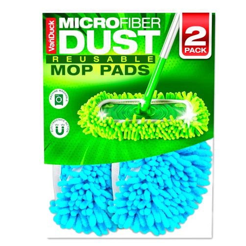 VanDuck Dust Mop Refill Compatible with Swiffer Sweeper Mop (2 Pack) - Microfiber Pet Heavy Duty Dry Cloth Refills - Reusable Mop Pad (Mop is Not Included)