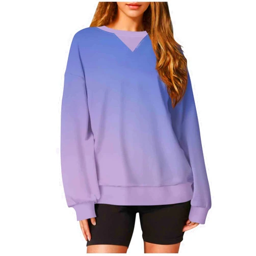 MXTPOV Oversized Sweatshirts For Women Crewneck Long Sleeve Tie Dye Pullover Tops Loose Fit Winter Fashion Outfits 2024