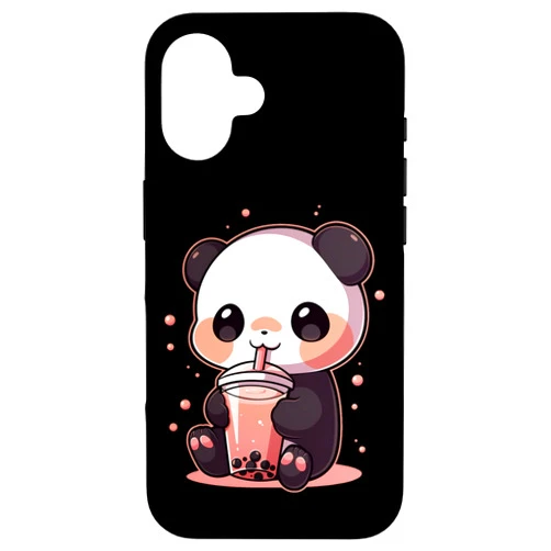 Kawaii Boba Drink Bubble Tea Lover Panda Bear Boba Tea Bubble Tea Anime Kawaii Case for iPhone 16