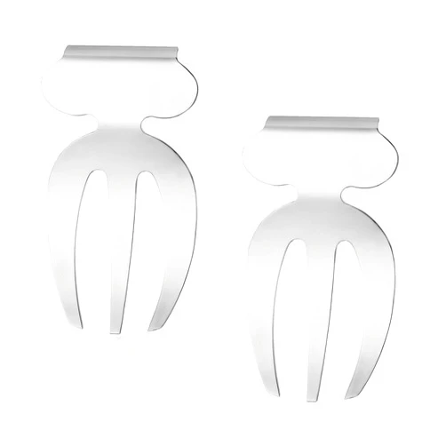 Supreme Housewares Stainless Steel Hand Salad Server Set of 2 - Convenient Bowl-Hook Handles for Easy Storage - Salad Hands for Tossing and Serving Salad