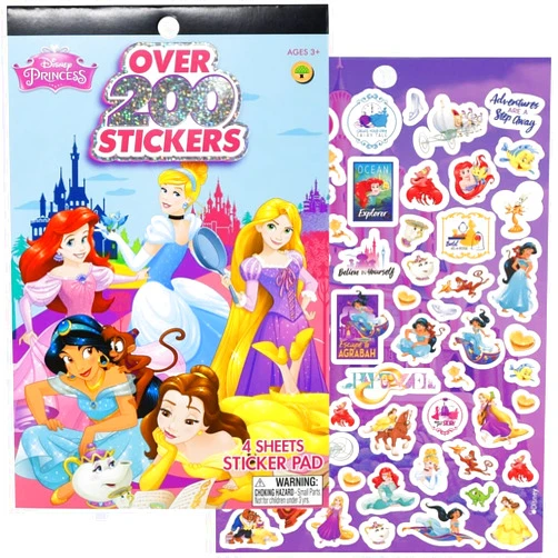 UPD Disney Princess Sticker Pad 200 + Stickers, Multi