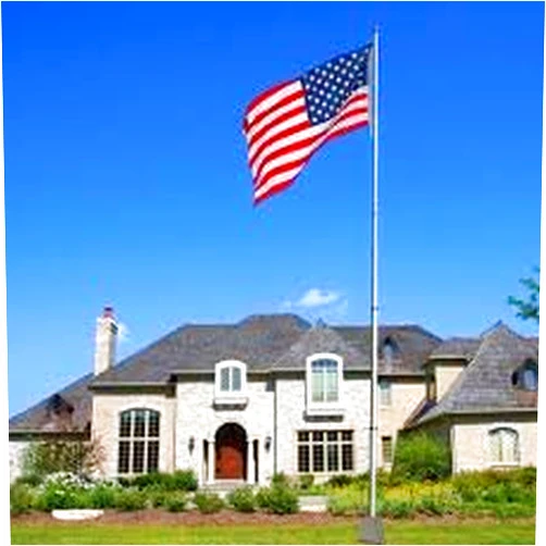 UniGardens,Inc. New Rust Free 20 Feet Telescoping Flag Pole with 5 ft. W x 3 ft. H American flag with brass grommets