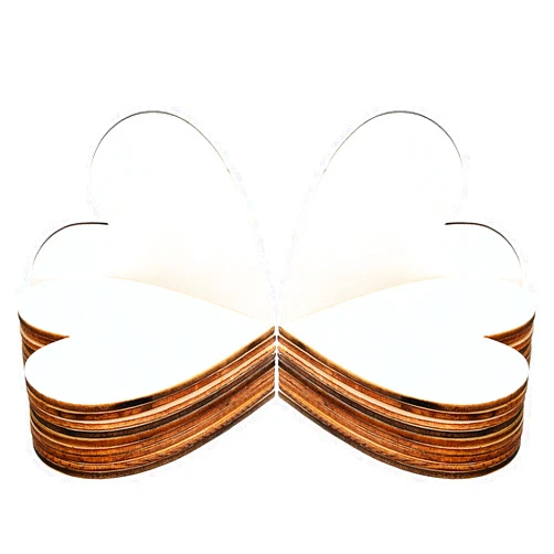 Frienda 3.15 Inch Wood Hearts Slices Wooden Discs Heart Shaped Embellishment for Wedding, Decor Arts Crafts DIY (50)