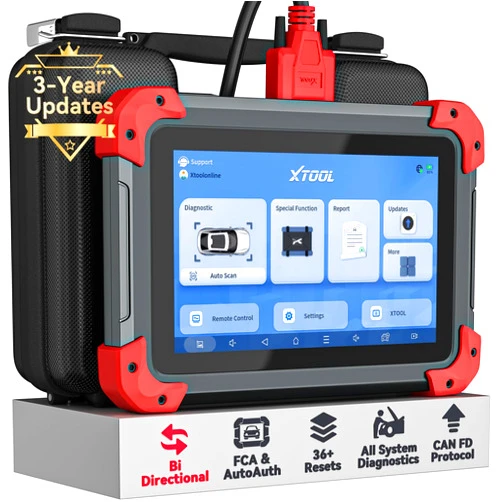 XTOOL D7 Bidirectional OBD2 Scanner: 2025 Scan Tool with ECU Coding, Full System Car Scanner Diagnostic Tool, 36+ Resets, Injector Coding, Throttle Relearn, Crank Sensor Relearn, FCA, CANFD & DoIP