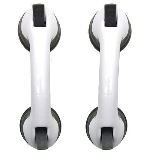 BlueDreamer Suction Grab Bar, Portable Bathroom Suction Shower Suction Handle Bar Suction Grip Bar Bathtub Handle with Strong Hold Suction Cup for Bathroom/Shower/Bathtub, Set of 2