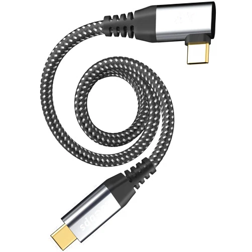 LDLrui USB C to USB C Display Cable 6ft 2Pack, 4K HDR Type C Video Cable 90 Degree, USB 3.2 Gen 2x2 20Gbps Data Transfer 100W PD Fast Charge Cord for Laptops/Monitors/Tablets/Phones/PS5, and More
