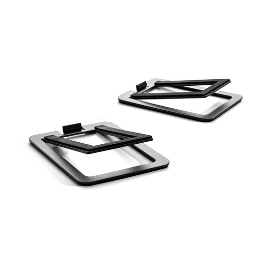 Audioengine DS2M Metal Speaker Stands Pair - Tilted Steel Bookshelf Speaker Stands for PC, Gaming, and Studio Use - Black