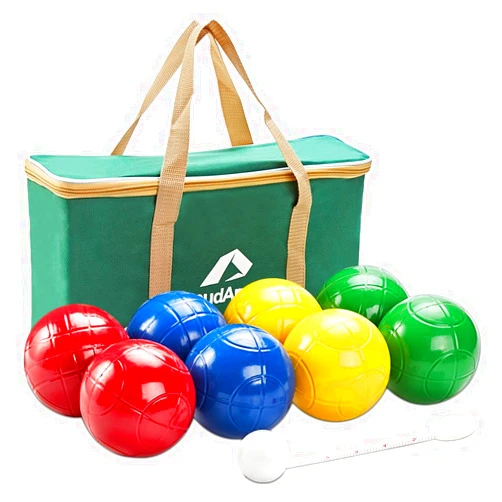 ApudArmis 90mm Bocce Balls Set, Lighter Outdoor Bocce Game for Backyard/Lawn/Beach - Set of 8 Soft PE Balls & 1 Pallino & Nylon Carrying Case & Measuring Tape for Kids Teens Beginners