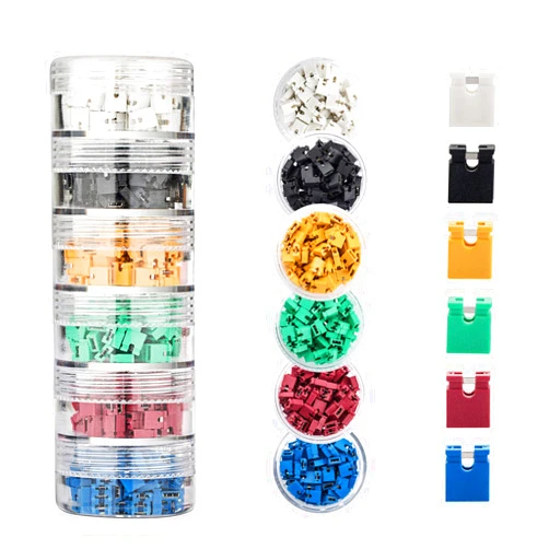 CQRobot 600 Pieces Standard Computer Jumper Caps Header Pin Shunt Short Circuit 2-Pin Connector Open Top 2.54mm. Suitable for Arduino Raspberry Pi PCB PC DVD HDD Motherboard Shorting and Other Items.
