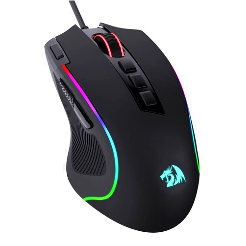 Redragon M612 Predator RGB Gaming Mouse, 8000 DPI Wired Optical Mouse with 11 Programmable Buttons & 5 Backlit Modes, Software Supports DIY Keybinds Rapid Fire Button