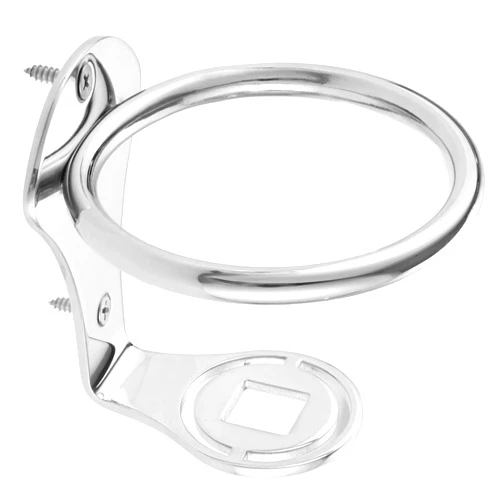 AMYSPORTS Ring Stainless Drink Holder Marine Yacht Steel Cup Holders Boat Universal Hardware Drink Holder Deck
