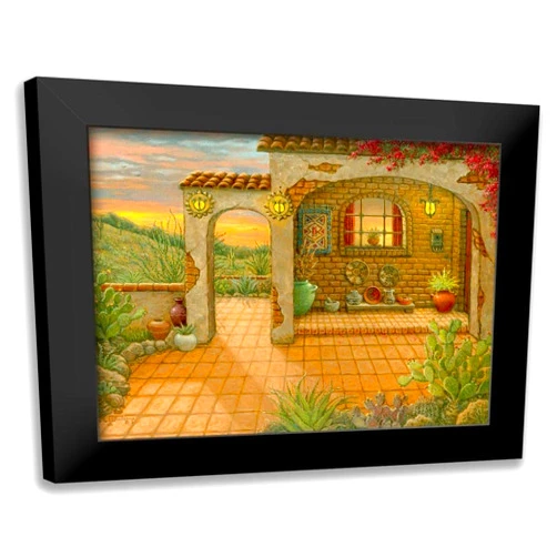 ArtDirect - Kruskamp, Janet 18x15 Black Modern Framed Art Print Titled: South West Sunset