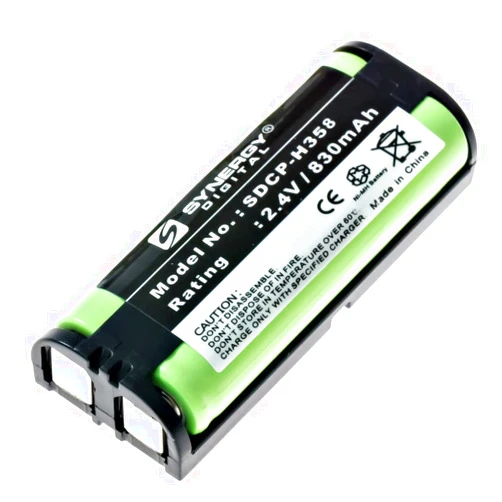 Synergy Digital Cordless Phone Battery, Works with Toshiba DKT2404-DECT Cordless Phone, (Ni-MH, 2.4V, 830 mAh) Ultra Hi-Capacity, Compatible with Panasonic HHR-P105 Battery
