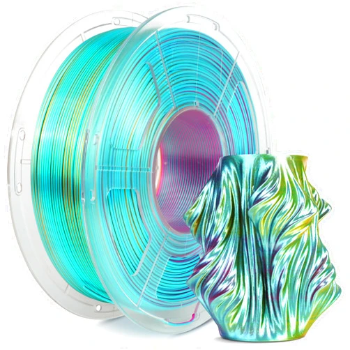 SUNLU Silk Triple Color Pla Filament, Silk PLA 3D Printer Filament 1.75mm, Shiny Silk Texture, Dimensional Accuracy +/- 0.02mm, 1KG Spool (2.2 lbs), PLA Silk Triple Color (Red Yellow Green)