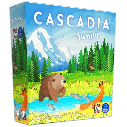 AEG & FlatOut Games | Cascadia Junior - Based on The Award-Winning Board Game, Cascadia | 2-4 Players | Ages 6+ | Easy to Learn | Quick to Play |
