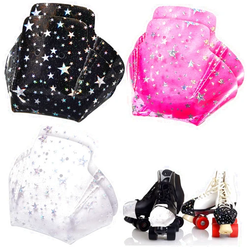 SATINIOR 6 Pieces Toe Cap Guards Protectors PVC Skate Toe Caps Roller Toe Guards for Quad Roller Skates, Black White Pink