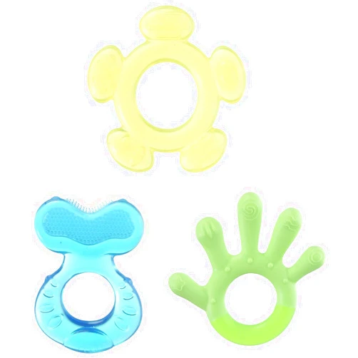 Nuby 3 Step Soothing Teether Set, BPA Free - Colors May Vary.(Pack of 16)