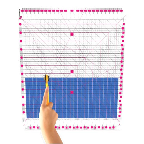 Karpoulra Quilting Ruler- 12.5 * 12.5