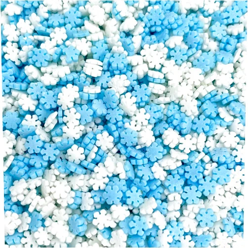 Manvscakes Snowflake Crystals Sanding Sugar | Sprinkles | Snowflake Sprinkles | Blue Sugar | Blue Sprinkles | Cookie Sprinkles | Manvscakes