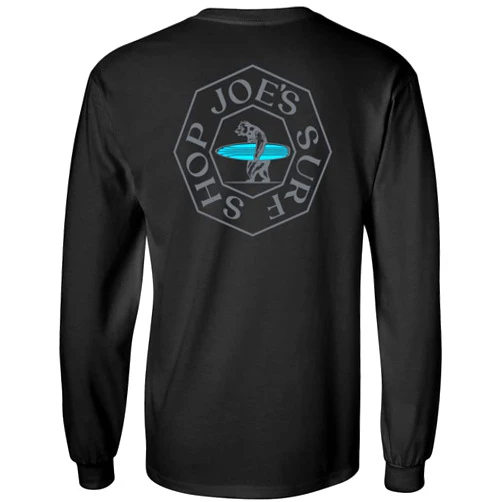 JOES SURF SHOP Men's Walking Bear Logo Long Sleeve Cotton Tees. Reg, Big and Tall