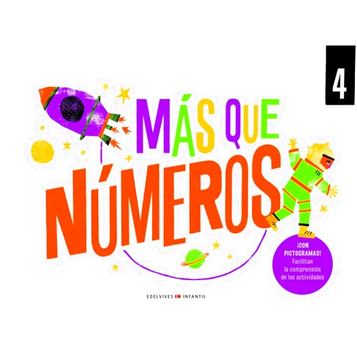 Spanish Edition by Área de Proyectos Educativos de Infantil Edelvives (Author), María Reyes Guijarro Ruiz (Illustrator), Marta Sevilla Rubio (Cover Art) & 1 more Más que números 4