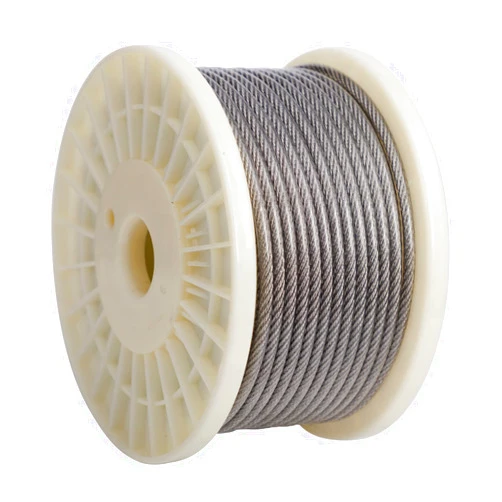 AGTEK Wire Rope Stainless Steel Vinyl Coated Aircraft Cable for Decking Railings String Lights, 100 Feet-by-1/8-Inch Thru 3/16-Inch, 7x7 Strands Construction