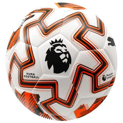PUMA Unisex Orbita Match Premier League Soccer Ball (FIFA Quality), White-Heat Fire-Black AH25, 5