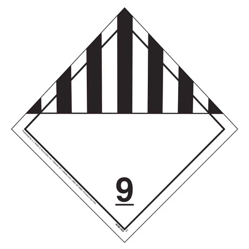 J. J. Keller & Associates, Inc. Class 9 Miscellaneous Placard 25-pk. - 10.75