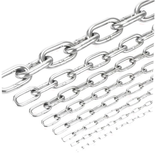 Ymeibe Metal Chain, 304 Stainless Steel Safety Chains Hardware Long Link Chain Rings Heavy Duty Coil Chain for Hanging Pulling Towing (4mm/10ft)