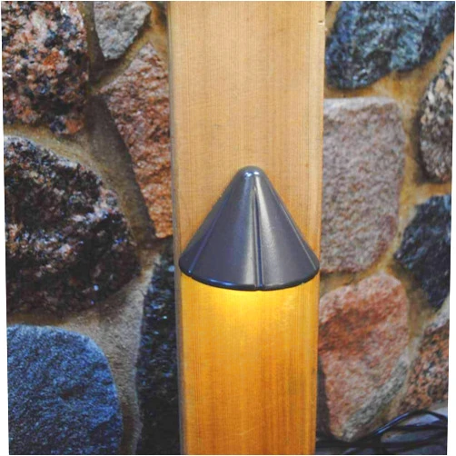 Aurora Deck Lighting Vega 12V Deck Post Surface Light, 1W LED, Bronze