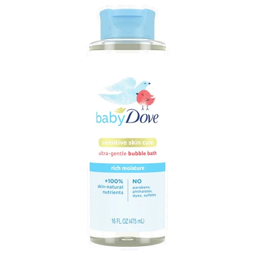 Baby Dove Bubble Bath Rich Moisture for nourished skin and bath time fun Sensitive Skin Care with skin-natural nutrients 16 oz