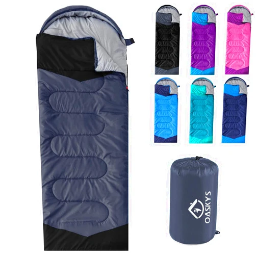 oaskys Camping Sleeping Bag - 3 Season Warm & Cool Weather - Summer Spring Fall Lightweight Waterproof for Adults Kids - Camping Gear Equipment, Traveling, and Outdoors