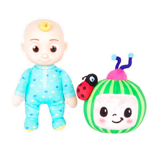 CoComelon JJ and Melon Plush Stuffed Animal Toys, 2 Pack - 8