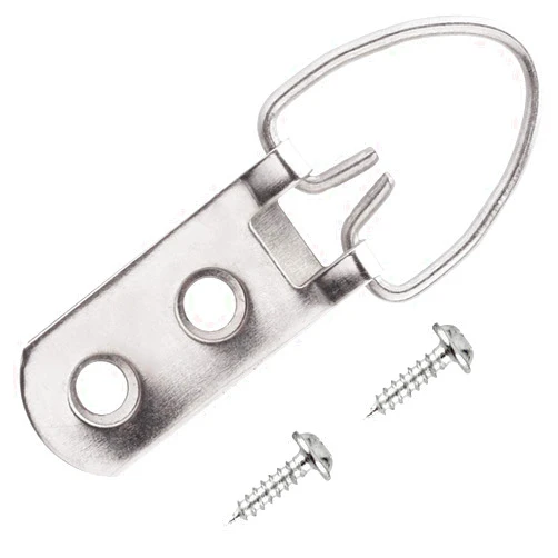 ANCIRS 50 Pack ANCIRS 50 lbs Heavy Duty D-Ring Picture Hangers, Picture Hanging Hooks, Double Hole with Screws for Home Decoration, Picture Frame Hanging Kit- Steel