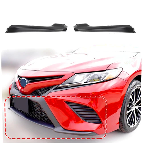 JAMESVAN Compatible with Front Bumper Lower Lip Trim For 2018-2020 Camry SE XSE Grille Lower Molding Trim Left & Right Pair Skirt Kit Black