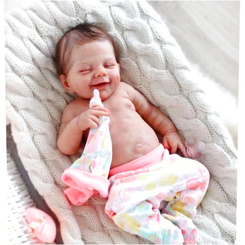 Xiashrk Reborn Baby Dolls Girl, 18 inches Realistic Baby Doll with Soft Silicone Vinyl Full Body, Lifelike Newborn Cute Baby Dolls for 3+ Year Old Girls, Reborn Sleeping Doll Gift Set